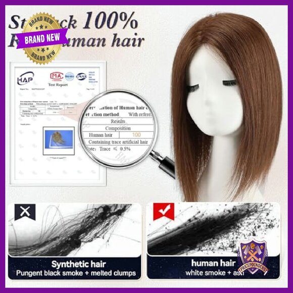 Large Base Human Hair Topper 7x7 Inch for Thinning Hair Coverage
